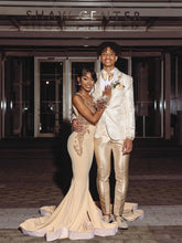 sleeveless prom dress